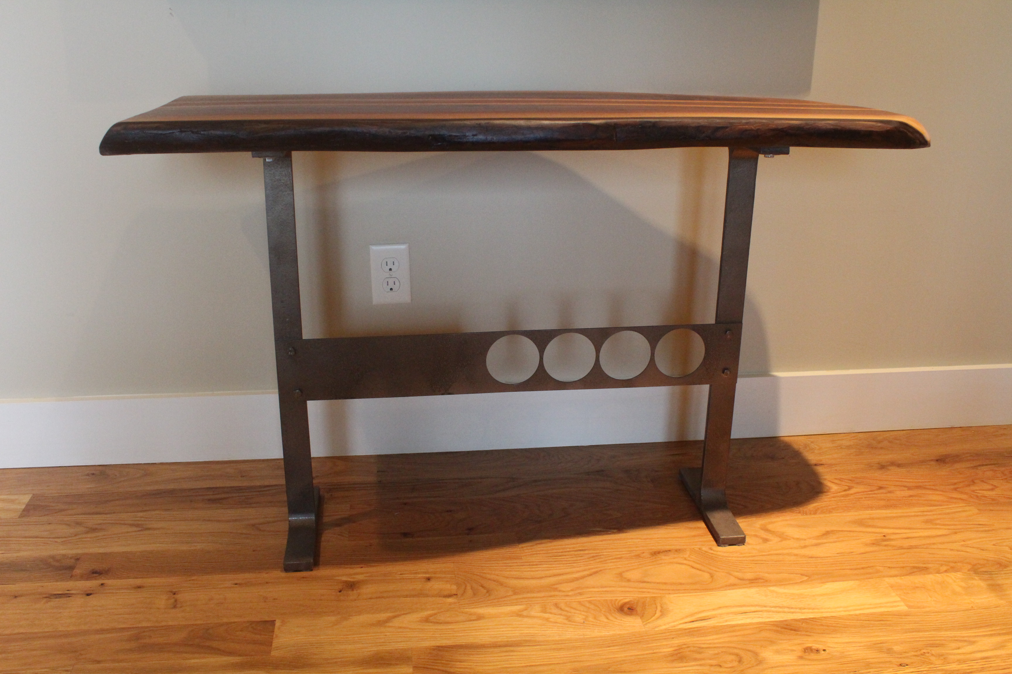 Black Walnut & Mahogany IBeam Entryway Table 600